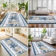 thumbnail image 4 of Area Rugs 2.7'x5', Navy Blue Starfish Coastal Carpet Runner Indoor Outdoor Rugs Home Decor Aesthetic, Ocean Beach Coral Nautical Non Slip Mats Washable Accent Rug for Living Room Bedroom, 4 of 8
