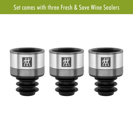 ZWILLING Fresh & Save 3-pc Vacuum Wine Sealer (Set of 3), Gift Set