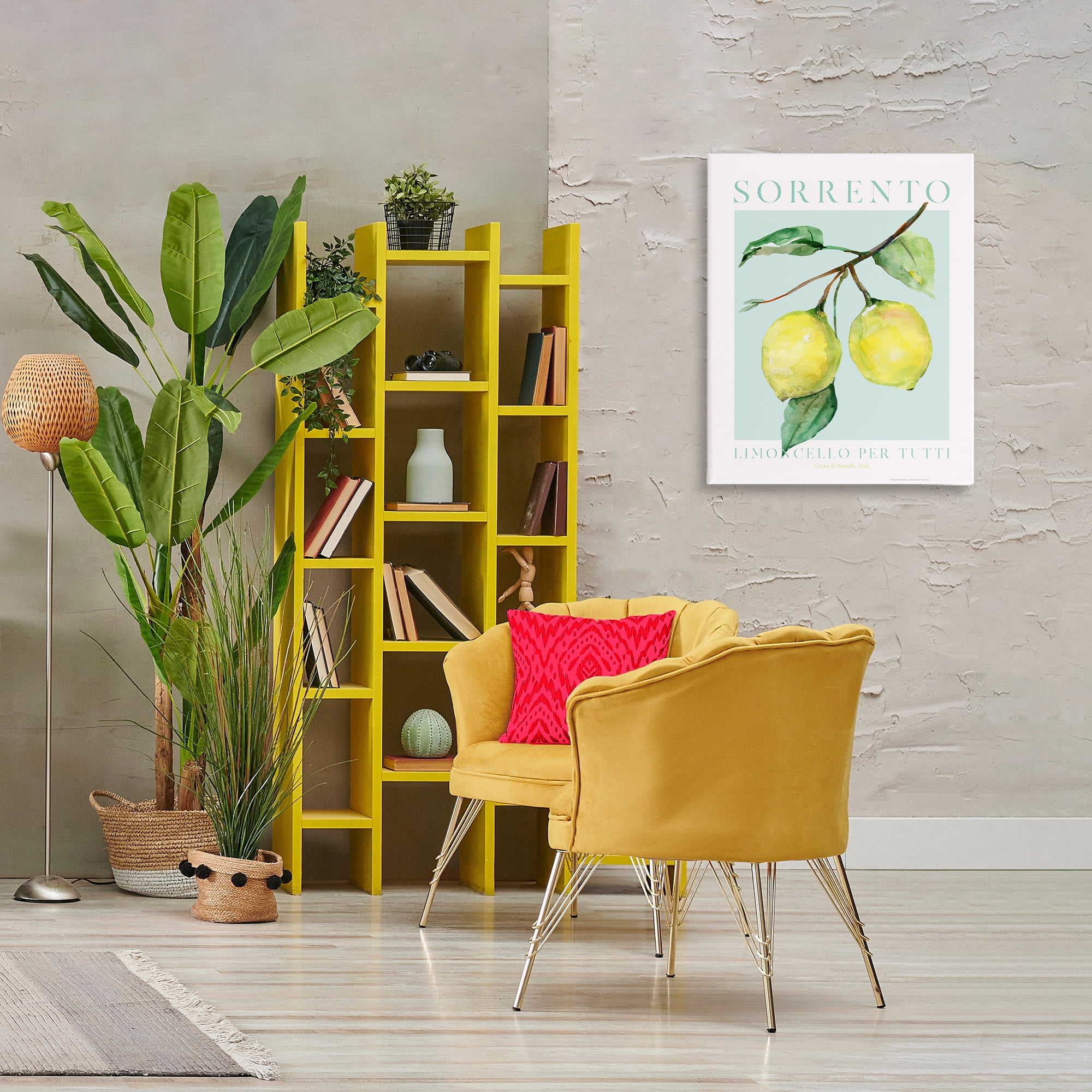 Stupell Industries Sorrento Lemon Branch Food & Beverage Painting Wrapped Canvas Art Print Wall Art, 24 x 30
