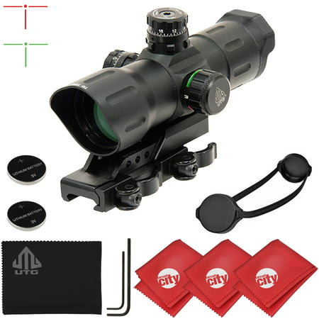 UTG 6-Inch 1x39 ITA Red/Green CQB T-Dot Rifle Sight With Offset QD Mount + Microfibers
