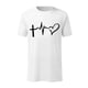 thumbnail image 1 of Camiseta con estampado de cardiograma de amor de color sólido de manga corta informal para el día de San Valentín Pompotops oipoqjl3827, 1 of 5