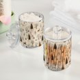 thumbnail image 2 of Yayeee 4 Pack Qtip Holder Bathroom Cotton Swab Canister with Lid Clear Dispenser Set, Beige Christmas Forest, 2 of 6