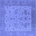thumbnail image 1 of Ahgly Company Machine Washable Indoor Square Oriental Blue Traditional Area Rugs, 8' Square, 1 of 4