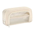 thumbnail image 1 of Estuche grande transparente beige para niños y niñas de secundaria, 1 of 5