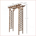 thumbnail image 3 of Outsunny Garden Arbor 79in Classic Countryside Pergola for Climbing Vines Weddings | Walnut Brown | Solid Wood, 3 of 5
