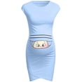 thumbnail image 3 of Femmes Imprimé Enceinte Maternité Accessoires de Maternité Mignon Bébé Moulant Décontracté Mini Robes, 3 of 6