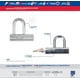 thumbnail image 3 of Candado Maxima Seguridad Gancho Corto Llave Estandar Lock plateado, 3 of 3