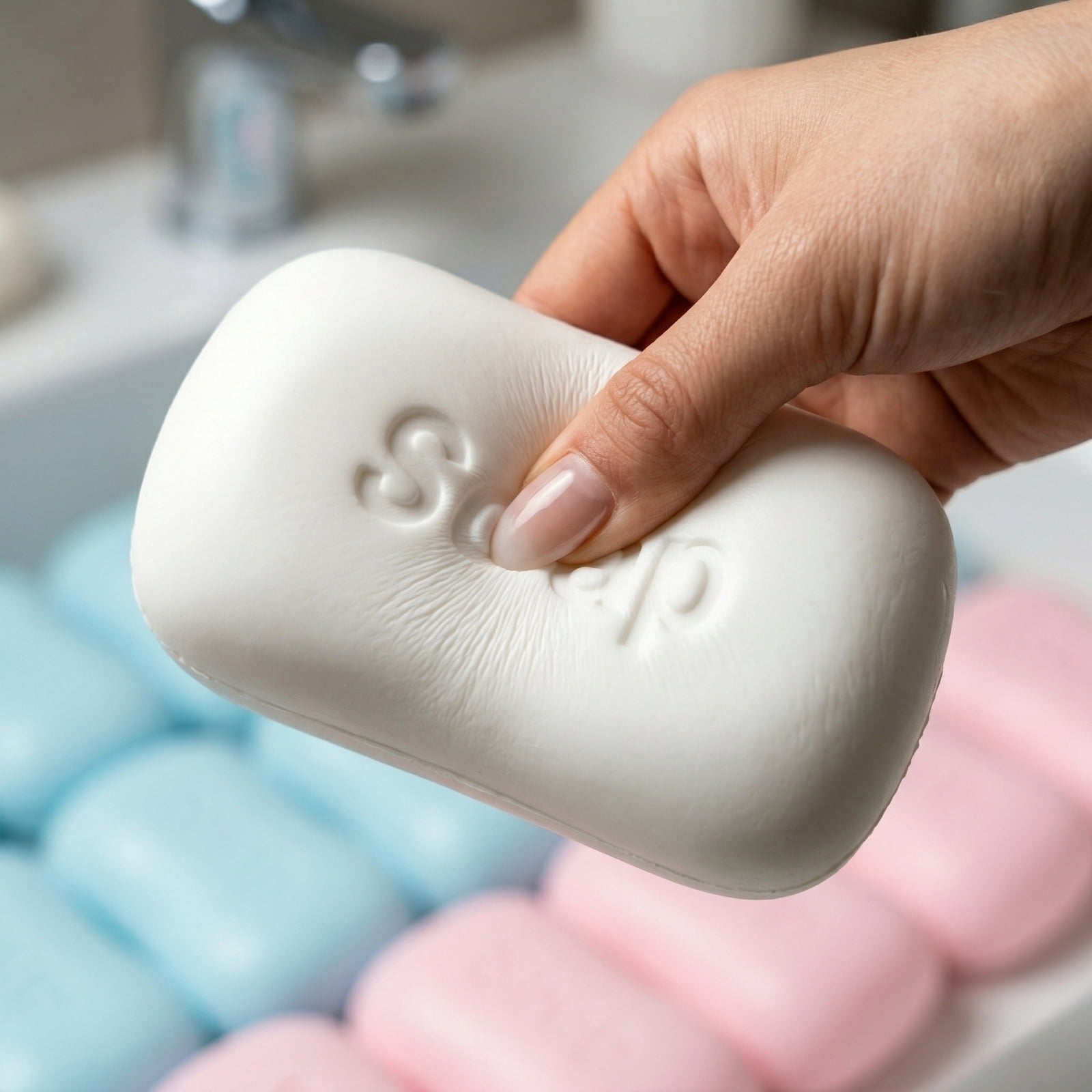 Crunchy Soap Squishy, Squeezy Squishy White Long Lasting Sensory Squeeze Toy, Crunchy Squishy Stress Ball Packaged As Small Present For Gatherings And Daily Mood Calming