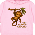 thumbnail image 3 of Inktastic Cute Monkey Just Hangin' Around Illustration Toddler Hoodie, 3 of 4