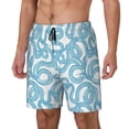 thumbnail image 2 of Uemuo Blue Snake Pattern Mens Swim Trunks Quick Dry Board Shorts with Mesh Lining, Stretch Beach Shorts Quick Dry No-Chafing Board Shorts-X-Large, 2 of 9