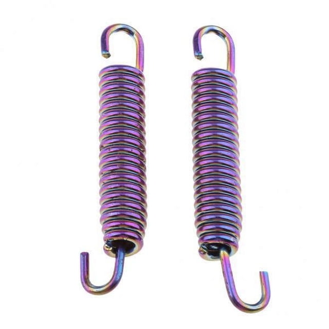 jinwen 2x2Pcs 65mm Motorcycle Stainless Steel Exhaust Pipe Muffler Spring Hook