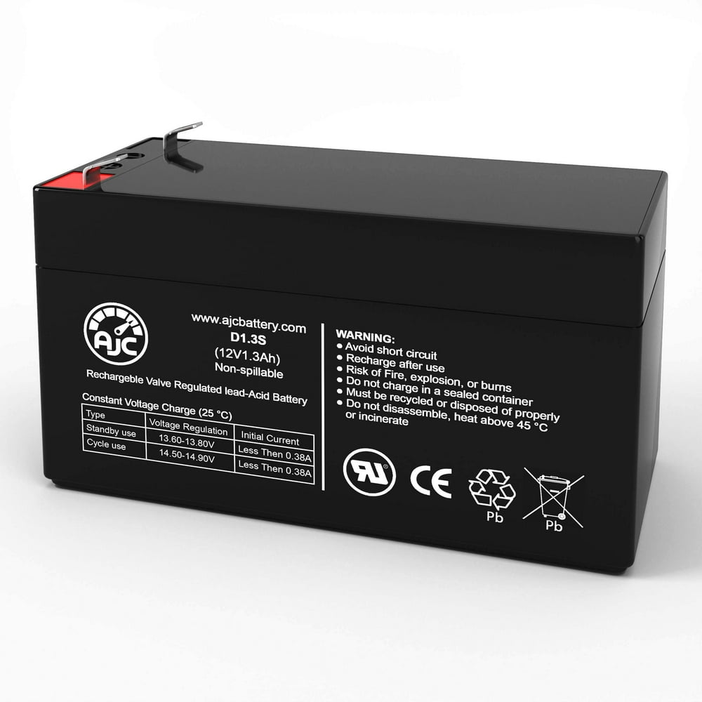 SigmasTek SP12-1.2 12V 1.3Ah Sealed Lead Acid Battery - This is an AJC
