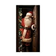 thumbnail image 2 of Sahpxhe Christmas Decorative Door Cover, Beautiful Durable Christmas Balls and Santa Claus Background Door Cover for Xmas Party Decorations 35.43x70.87 Inch Multicolor, 2 of 9