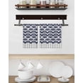 thumbnail image 3 of Navy Blue Pine Leaves Kitchen Dish Towels for Drying Dishes Set of 3, Abstract Art Geometric Gray Plaid Waffle Weave Microfiber Hand Tea Bathroom Towels Quick Dry & Absorbent Towel 15.7x23.6, 3 of 7