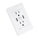 thumbnail image 5 of Cargador USB de pared blanco 2 puertos USB 5 V 2100 mA 2 enchufes de EE. UU. Tomas de pared USB de CA de 110 a 220 V para sala de estar, 5 of 10