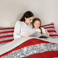 thumbnail image 4 of Homewish Gray Blings Print Twin Comforter Sets for Girls, Geometric Stripe Bedding Set, Gray Reversible, 2pcs 1 Comforter and 1 Pillowcase, 4 of 6