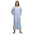 thumbnail image 3 of Moomaya Chemise de Nuit Maxi Boutonnée à Manches Longues Imprimée en Coton pour Femmes, 3 of 5