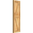 thumbnail image 5 of 10 3/4"W X 36"H Timbercraft Two 5 3/8" Boards Framed Board-N-Batten Shutters W/Z-Bar, Rough Sawn Western Red Cedar (Per Pair), 5 of 13