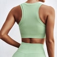 thumbnail image 3 of Sports Bra Shockproof Seamless Quick Drying Sleeveless Yoga Bra Vest for Running Fitness Gym Light Green L, 3 of 5
