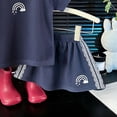 thumbnail image 4 of Ulanda Toddler Baby Boy Girl Summer Outfit Short Sleeve Rainbow T-Shirt Top Solid Color Shorts 2PCS Cute Clothes (Blue, 12-18 Months), 4 of 4