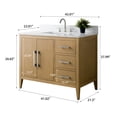 thumbnail image 6 of Vanity Art 42" Single Sink Bathroom Vanity Cabinet with Ceramic Countertop, 6 of 10