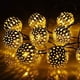 thumbnail image 4 of Globe String Lights Plug-in Metal Ball Fairy Lights, conectable con Tail Plug, decoraciones novedosas para Navidad, Halloween, fiesta, boda, dormitorio (blanco cálido-10 LED) brillar Electrónica, 4 of 6