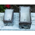 thumbnail image 4 of Old World Ceramic Blue and White Asian Floral Rectangle planters or Garden pots (Set of 2 Different Sized Rectangle 8.8 inches and 6.5 inches Wide), 4 of 4