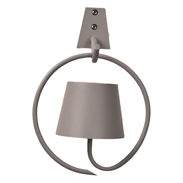 Apliques de pared Luz montada en la pared interior Accesorio de iluminación moderno Lámpara de pared portátil decorativa Lámpara de pared para pasillo Gris Liso Yinane Apliques de pared