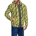thumbnail image 2 of Kdxio Avocado Print Men Hoodies Casual Hoodies for Men with Zip Pockets Full Zip Long Sleeve Sweatshirt Sports Hooded Jacket-Large, 2 of 5