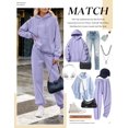 thumbnail image 6 of ZJXFGS Sweat Suit Jumpers For Women Casual Comfy Set Women 2 Piece Outfits Sweatsuit 2 Piece Sets For Women Outfits For Women Athleisure Sets Women Sweat Pants Set For Womens 2 Piece Purple 2XL, 6 of 7