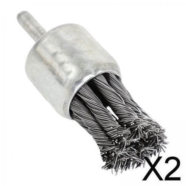 cepillo de alambre de acero nudo,cepillos de taladro con extremo de alambre cepillo giratorio eliminación de óxido,cepillo de rueda de nudo de accesorio de pintura de metal,Eliminador 2 piezas
