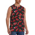 thumbnail image 2 of Pofeuu Beef3 Print Men's Muscle T-Shirt, Sleeveless, Muscle Tank, Classic Muscle Tee Top For Men Casual Sleeveless Muscle T-Shirt Trendy Clothes-3X-Large, 2 of 7