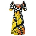 thumbnail image 5 of Beautiful Monarch Butterfly - Orange Dress womens dress long dresses for women elegant dresses plus sizes, 5 of 6