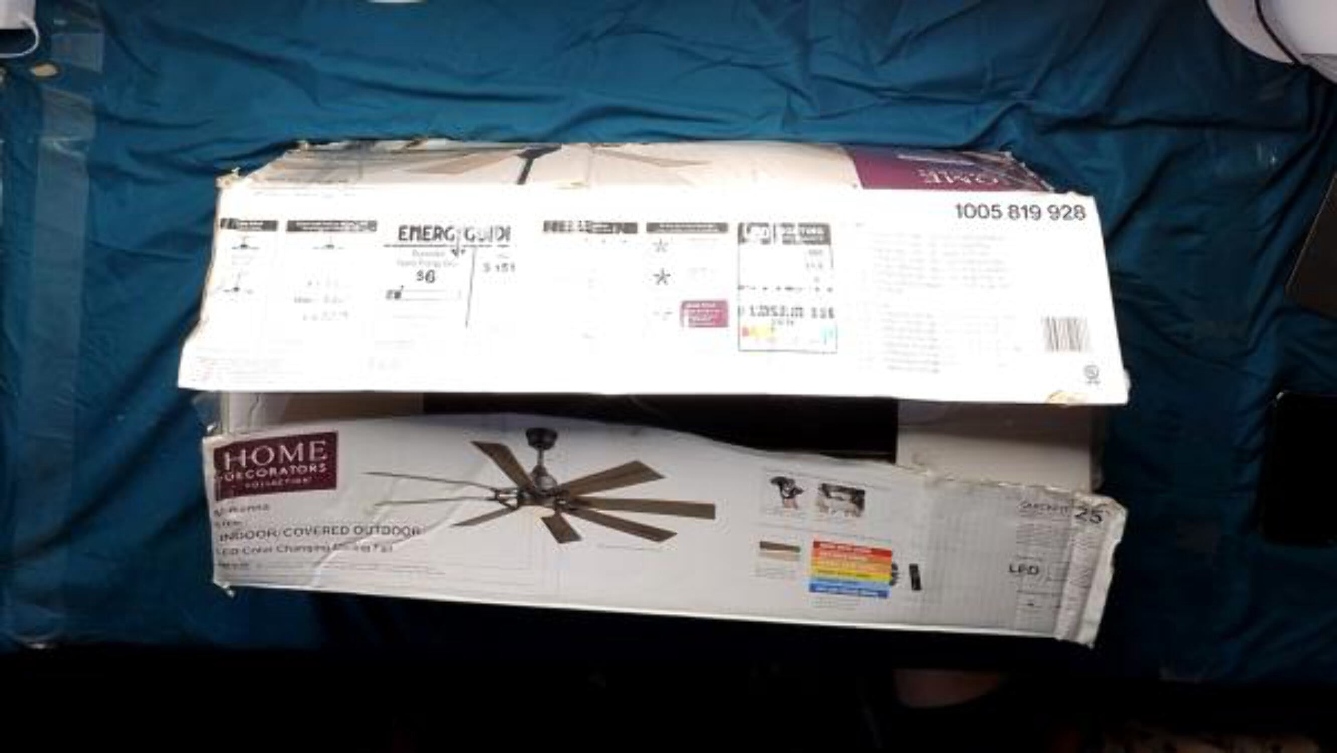 Home Decorators Collection Makenna 60” Matte Black Integrated LED Ceiling Fan with Remote Control