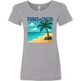 thumbnail image 3 of Inktastic Turks & Caicos Beach Paradise Palm Tree Women's T-Shirt, 3 of 5