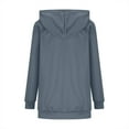 thumbnail image 6 of Otntypg Lightweight Hoodies for Women with Pockets Casual Split Hem Long Sleeve Hooded Pullover Sweatshirts Trendy Solid Color Basic Athletic Tunic Blouse Navy XXL, 6 of 10