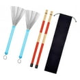 thumbnail image 4 of 1 Par De Varillas De Tambor + 1 Par De Cepillos De Alambre De Tambor + Bolsa De Almacenamiento Portátil Azul Sunnimix Varillas de tambor, 4 of 8