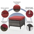thumbnail image 3 of POCASSY Wicker Outdoor Ottoman with Cushions, 3 of 6