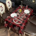 thumbnail image 2 of Merry Christmas Tablecloth,Wipeable Polyester Table Cover for Rectangle Tables,Foldable Table Clothes Cute Tablecloths for Dining Room Camping Indoor Outdoor, 2 of 6