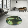 thumbnail image 4 of Ahgly Company Machine Washable Indoor Square Transitional Green Area Rugs, 8' Square, 4 of 7