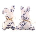 thumbnail image 1 of Figurita de conejo de Pascua de estilo porcelana azul y blanca adorno de conejo • Decoración navideña para mesa central • Decoración duradera para fiestas de Pascua, 1 of 6
