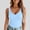 Light Blue, variant on BRGZLK Tank Tops For Women's Solid Color Double Lined V Neck Summer Slim Fit Basic Sleeveless Shirts Cute Trendy Going Out Tops