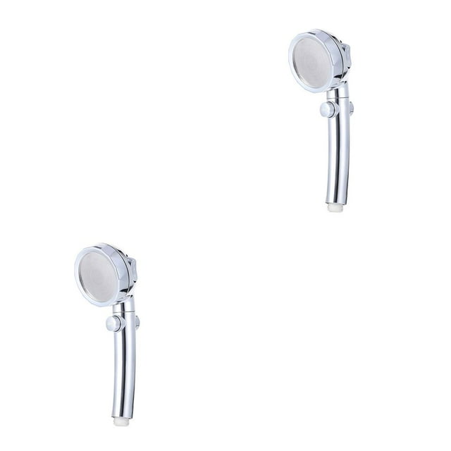 pitrice Plastic Shower Portable Removable Anti-rust Sprayer Bathing Sprinkler Silver 2Set