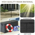 thumbnail image 6 of Ktaxon 75gal Outdoor Garden Plastic Storage Deck Box with Wheels Chest Tools, Black, 6 of 8