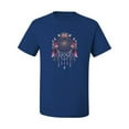 thumbnail image 2 of Wild Bobby, Dreamcatcher with Flowers, Pop Culture, Men Graphic Tees, Royal, Large, 2 of 3