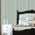 thumbnail image 2 of Peel and Stick Wallpaper Vertical Striped Muted Green Blue Neutral Tones Minimalist Wall Mural 23.6in x 9.8ft Self Adhesive Removable Wall Paper Renter Friendly Wallpaper for Nursery Bedroom Cabinets, 2 of 8