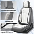 thumbnail image 2 of Gray and White Car Seat Covers for Toyota Matrix 2003-2014 Car Seat Cover , Waterproof Faux Leather, Full Set of 5 Seats, Wear Resistance, Easy to Clean and Install, Beautify Interior, 2 of 7