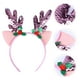 thumbnail image 3 of Diadema de reno navideño con lentejuelas y orejas de asta, tocado navideño (color aleatorio), 3 of 4