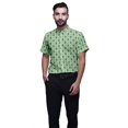 thumbnail image 1 of BESTMAN Printed Shirts For Men Short Sleeve Button Down Casual Cotton Shirt, 1 of 1