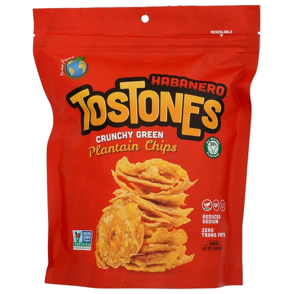 Pack of 8, Prime Planet Habanero-Flavored Plantain Chips, 3.53 oz